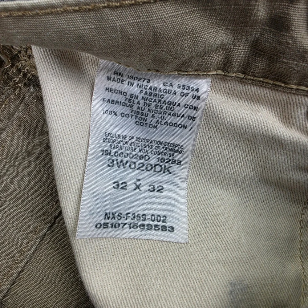 Wrangler Riggs Workwear Carpenter Pants Men's 32x32 Khaki Ripstop Relaxed Fit
